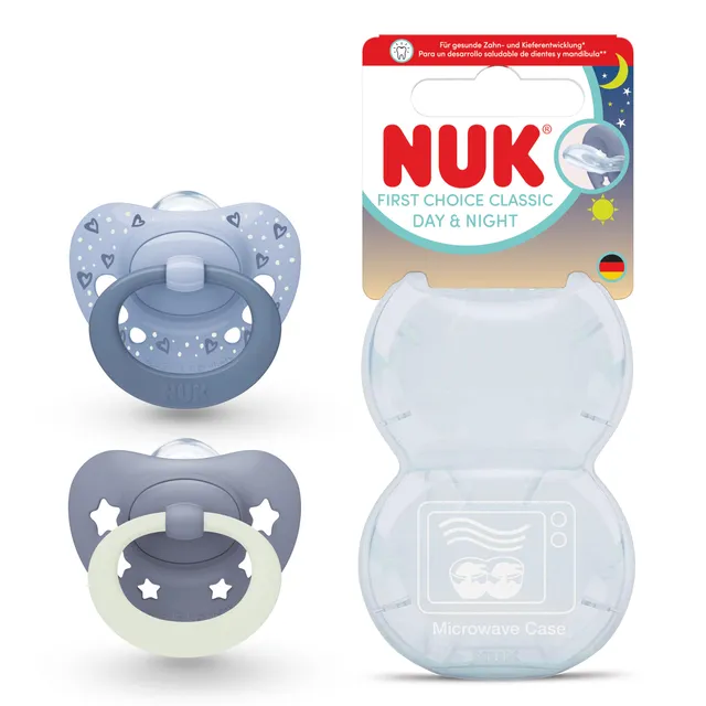 nuk-first-choice-classic-night-sucettes-0-6-mois-lot-de-2 image 1