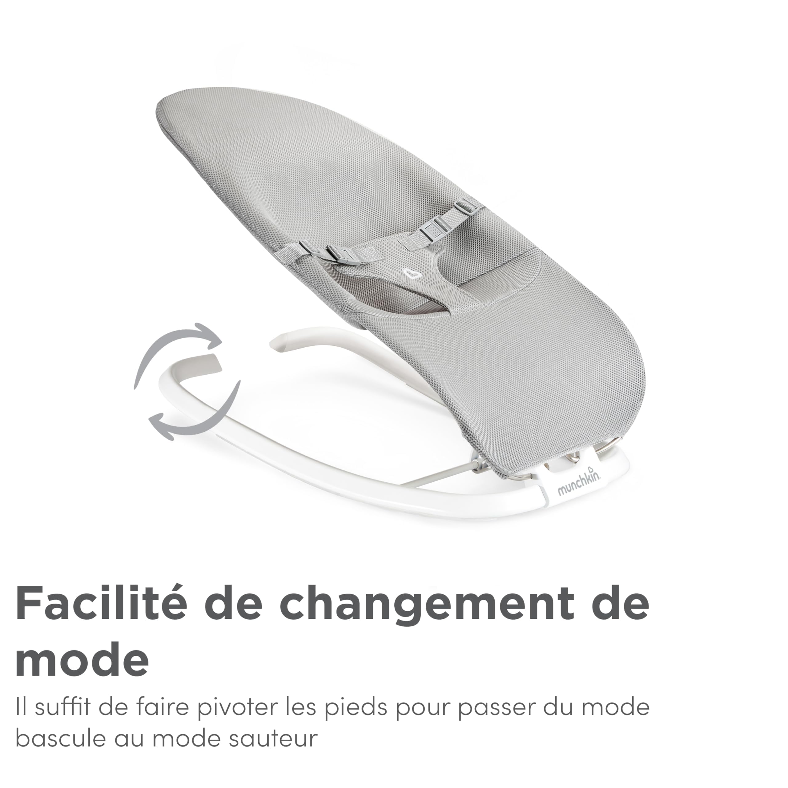 munchkin-bascule-rocker-printemps-2-en-1-transat-b-b-gris image 2