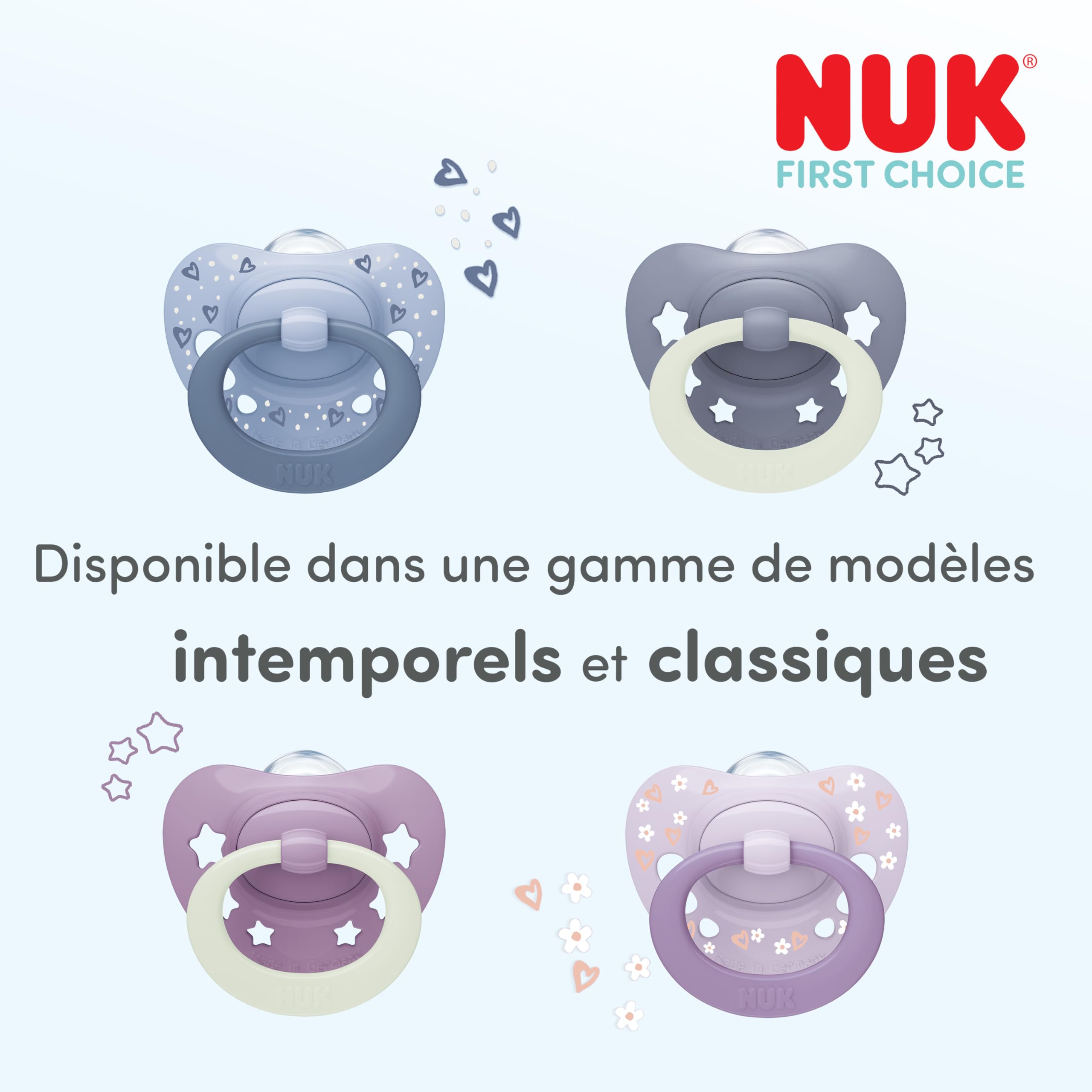 nuk-first-choice-classic-day-night-sucettes-6-18-mois-lot-de-4-phosphorescentes image 4