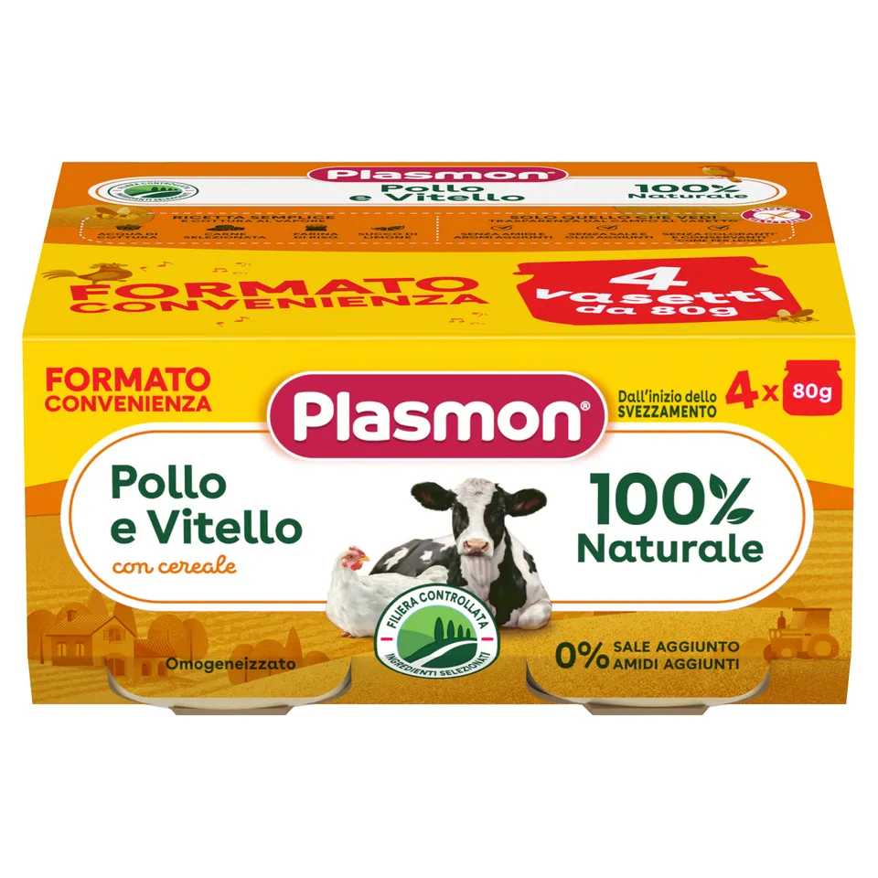plasmon-omogeneizzato-viande-poulet-veau-et-c-r-ale-4x80g image 1