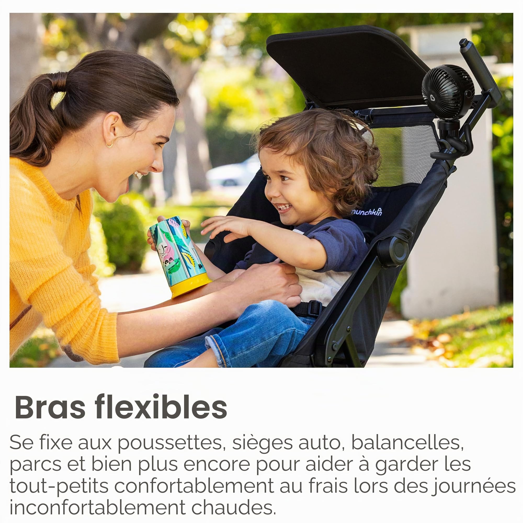 munchkin-ventilateur-de-poussette-360-4-vitesses-led-noir image 3