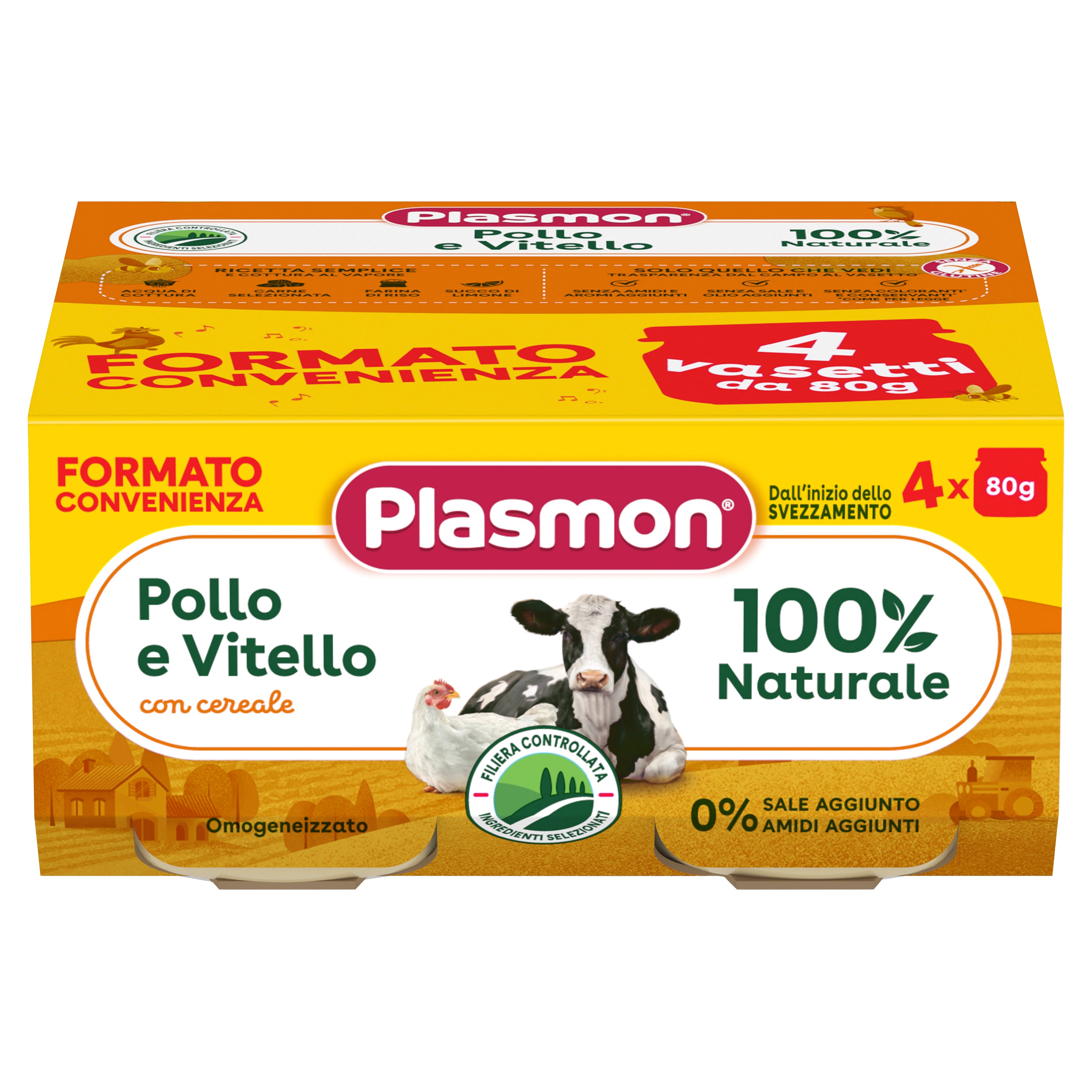 plasmon-omogeneizzato-viande-poulet-veau-et-c-r-ale-4x80g image 1