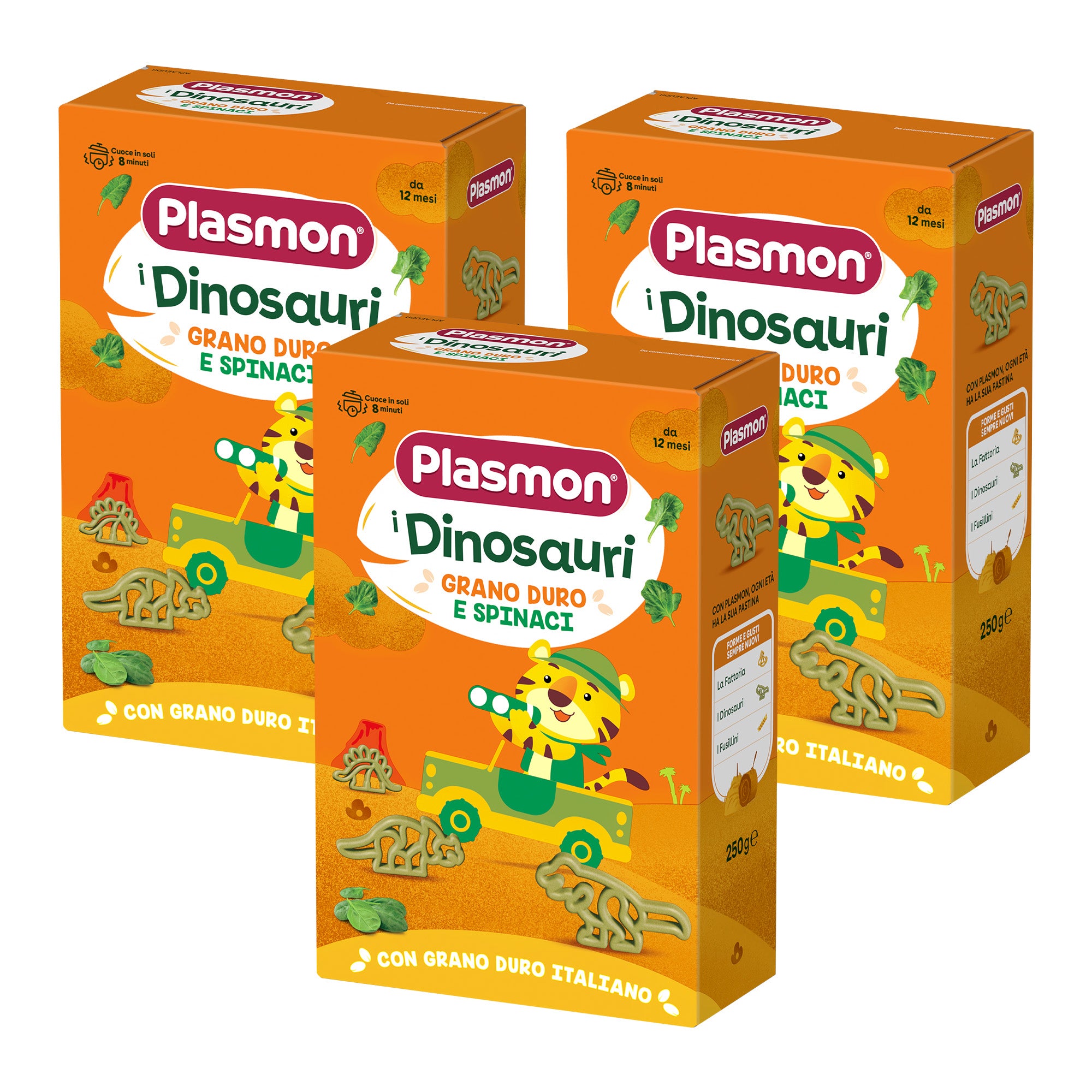 plasmon-pastina-dinosauri-p-tes-enfant-bl-dur-et-pinards-3-x-250g image 1
