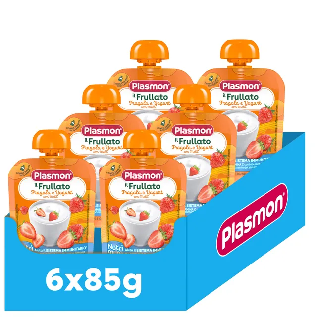 plasmon-le-smoothie-pomme-fraise-yaourt-nutri-mune-6-x-85-g image 1
