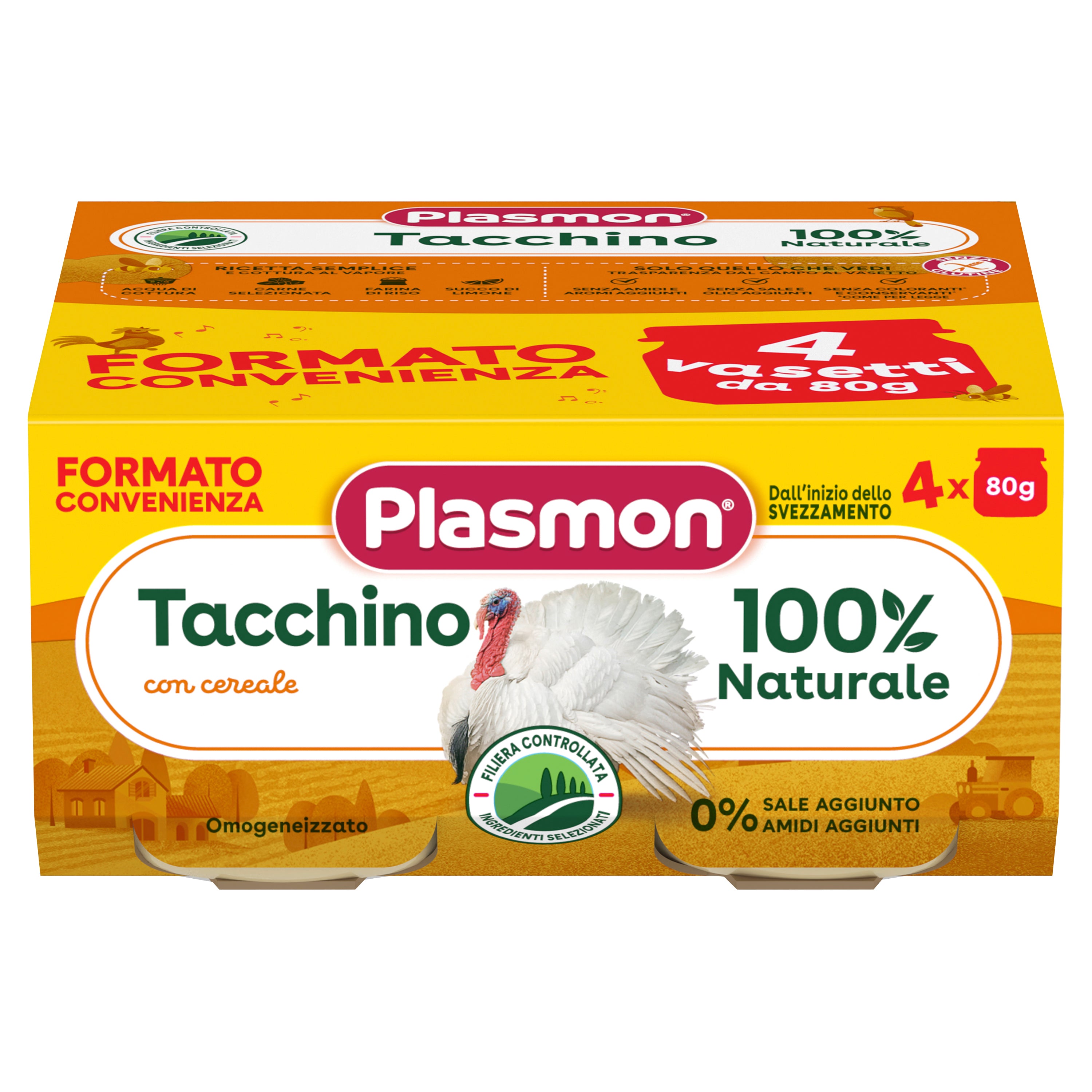 plasmon-omogeneizzato-carne-tacchino-e-cereale-petit-pot-b-b-4x80g image 1