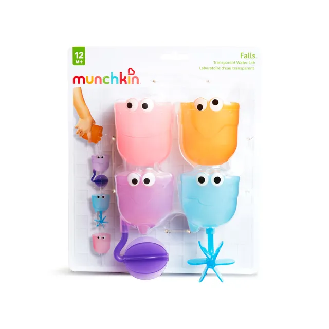 munchkin-falls-jouet-de-bain-cascade-e0-ventouses-3-gobelets-tasse-verseuse image 1