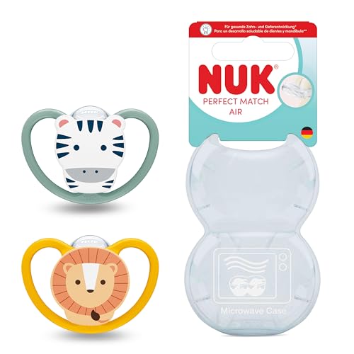 nuk-perfect-match-air-sucette-b-b-18-36-mois-z-bre-lion-lot-de-2 image 8