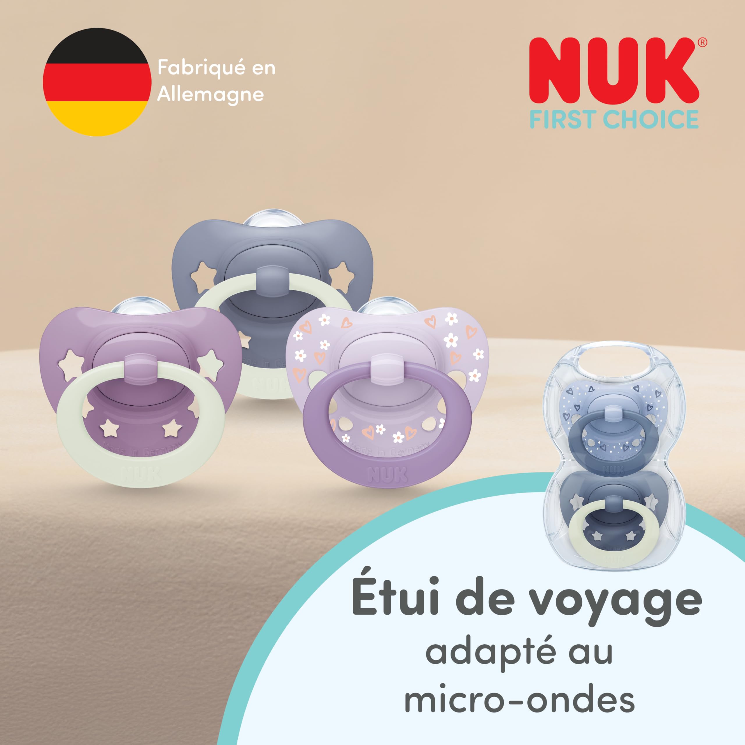 nuk-first-choice-classic-day-night-sucettes-6-18-mois-lot-de-4-phosphorescentes image 7