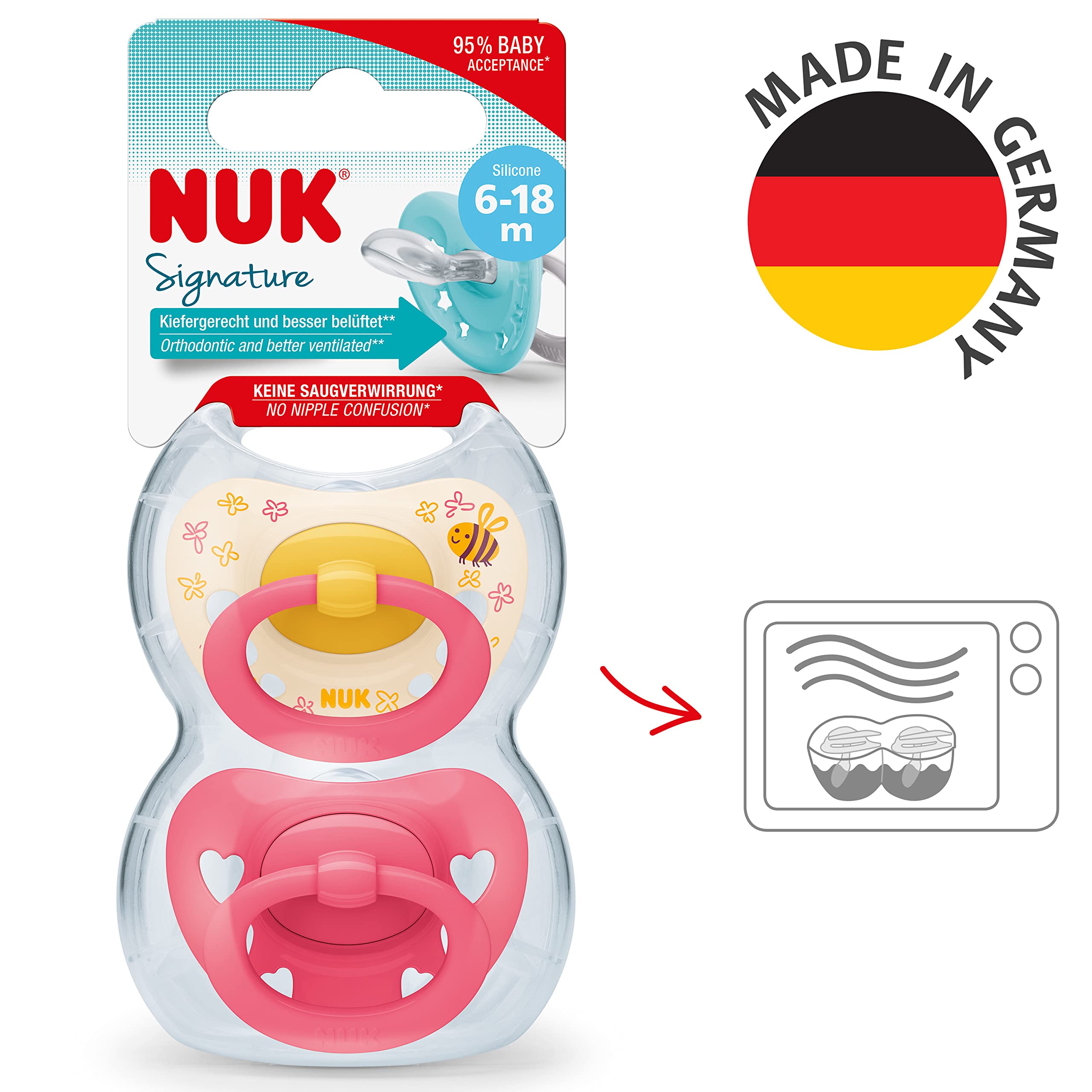nuk-signature-sucettes-silicone-sans-bpa-6-18-mois-rose-lot-de-2 image 6