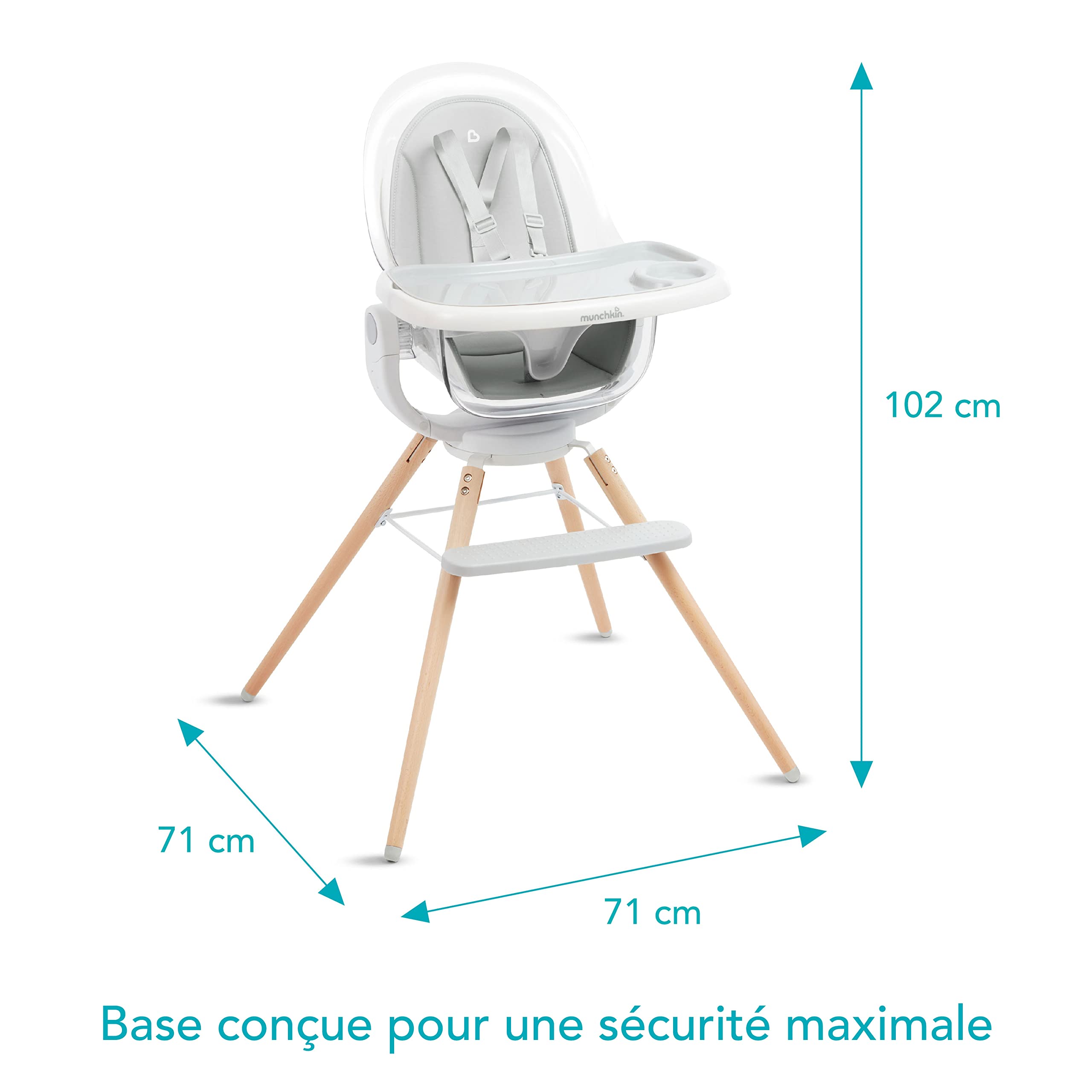 munchkin-chaise-haute-360-cloud-6-mois-3-ans-blanc-plastique image 2