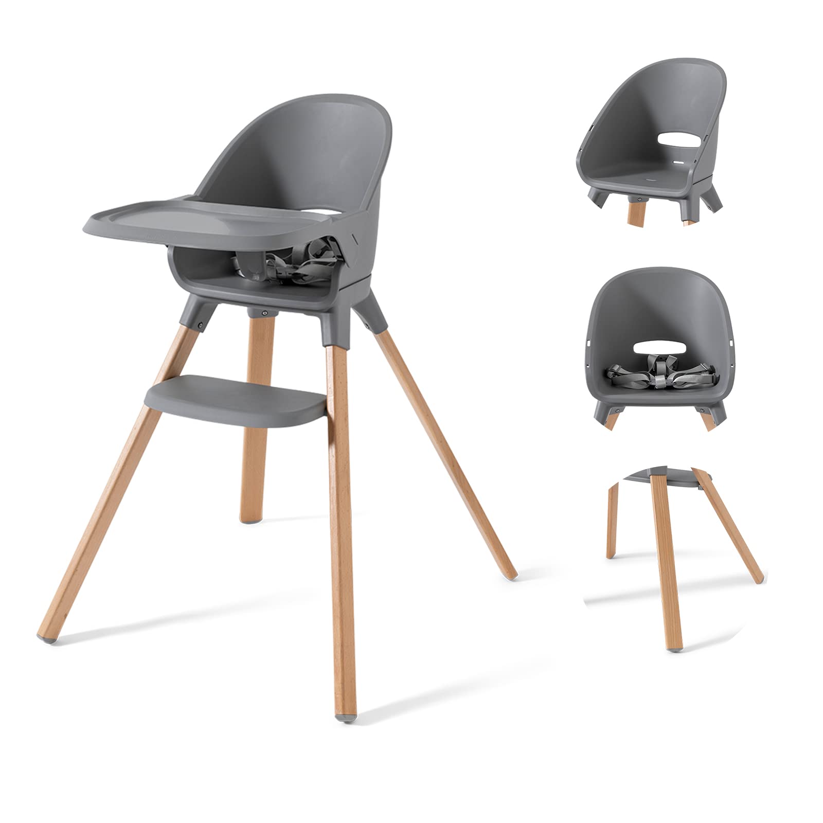 twistshake-chaise-haute-b-b-bois-de-h-tre-gris-6-36-mois-jusqu-15-kg image 1