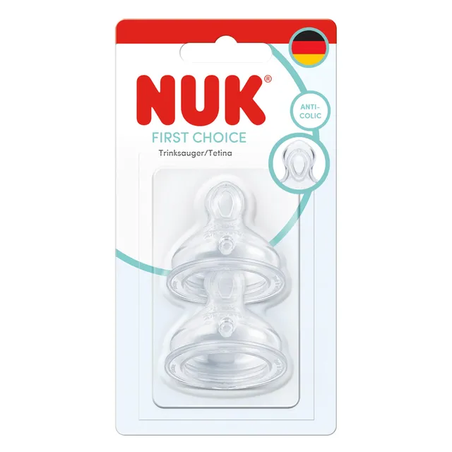 nuk-first-choice-t-tines-silicone-3-mois-d-bit-moyen-lot-de-2 image 1