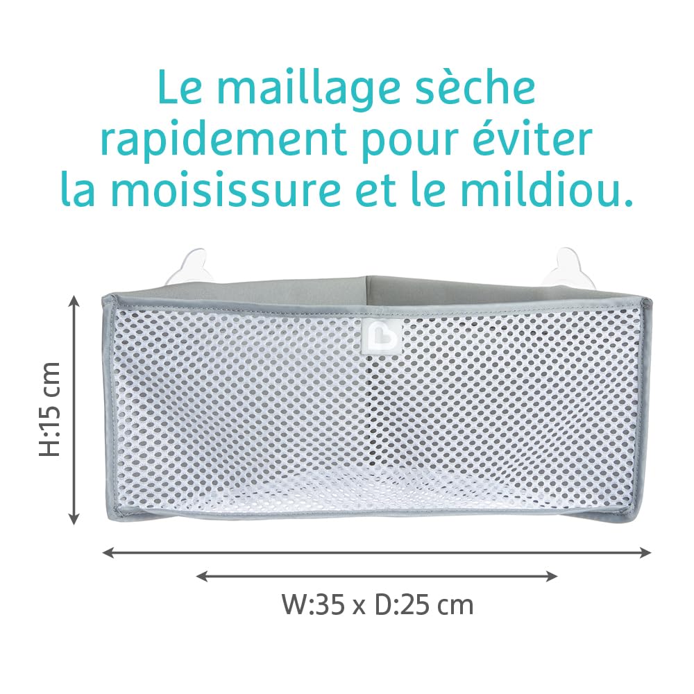 munchkin-high-n-dry-filet-rangement-jouets-de-bain-d-angle-maill-avec-ventouses image 3
