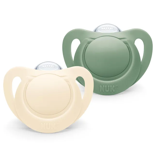 nuk-for-nature-sucettes-silicone-0-6-mois-vertes-lot-de-2 image 1