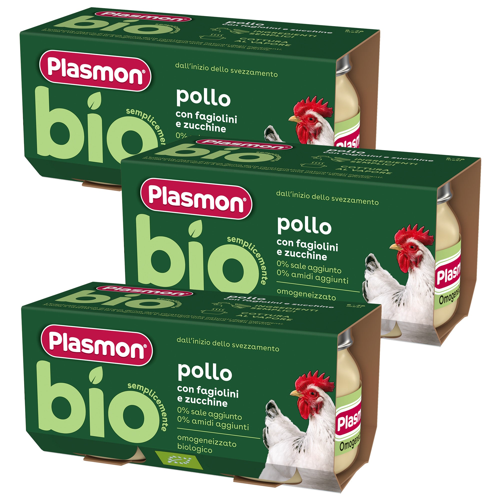 plasmon-bio-omogeneizzato-poulet-bio-3x2x80-g image 1