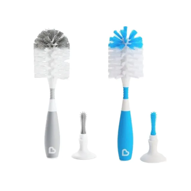 munchkin-bristle-deluxe-brosse-biberon-et-t-tine-ventouse-couleurs-assorties image 1