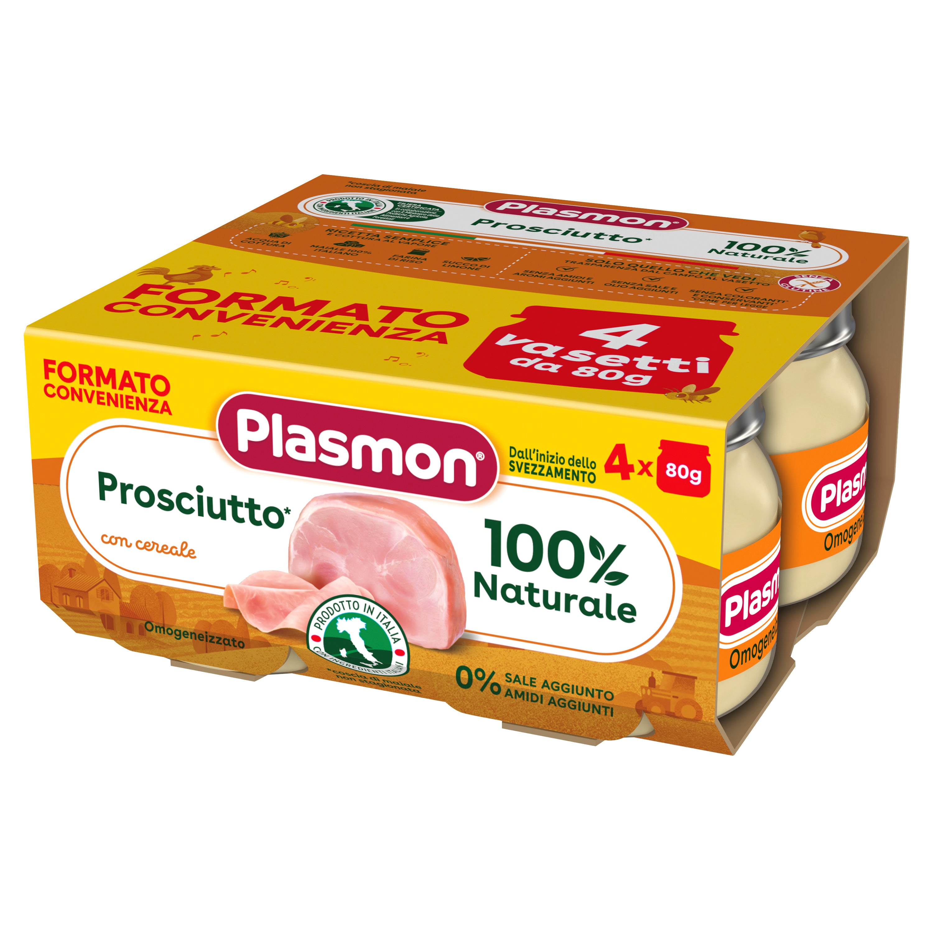 plasmon-omogeneizzato-prosciutto-e-cereale-petit-pot-viande-b-b-4-x-80-g image 1
