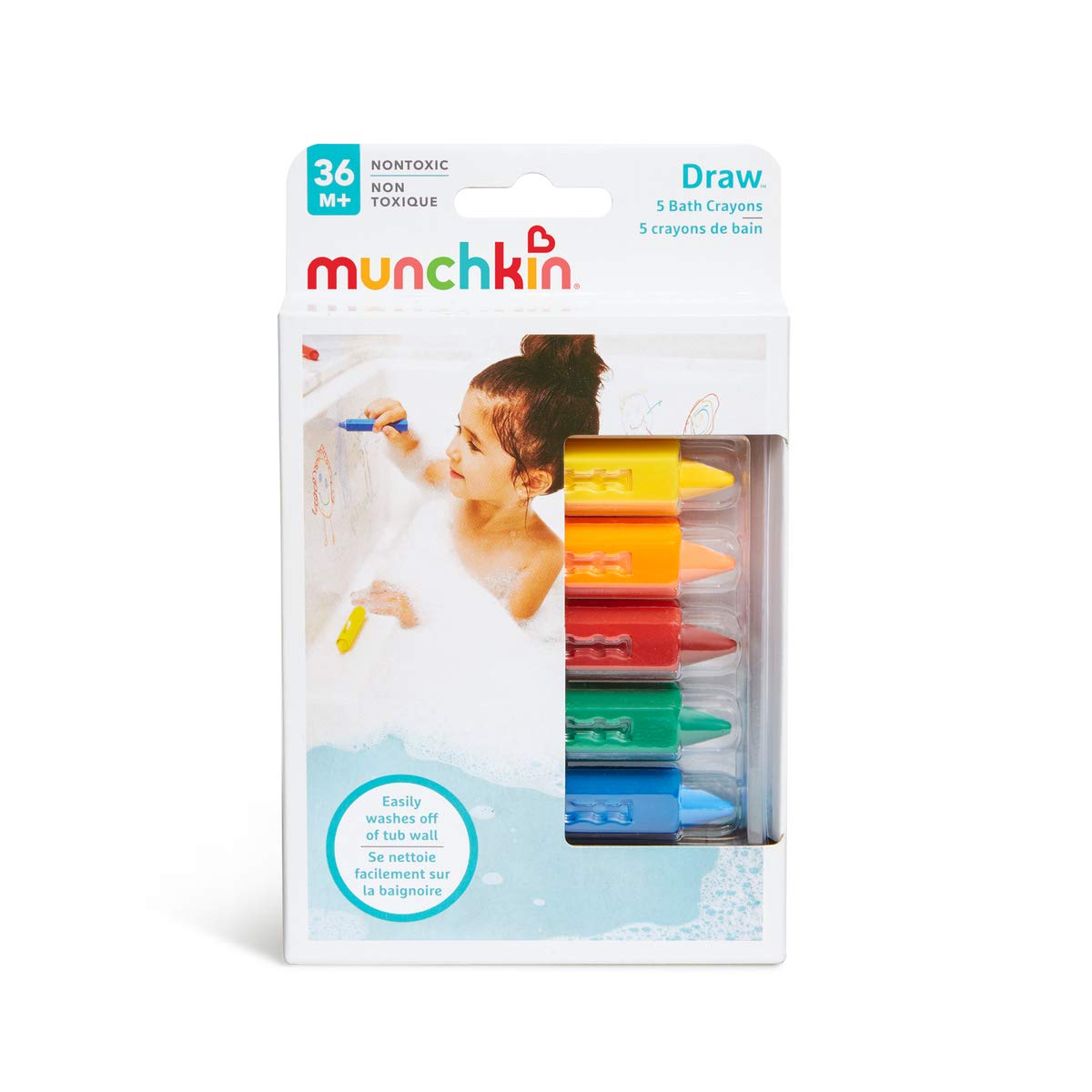 munchkin-crayons-de-bain-lavables-jouet-de-bain-ensemble-de-5-crayons image 4