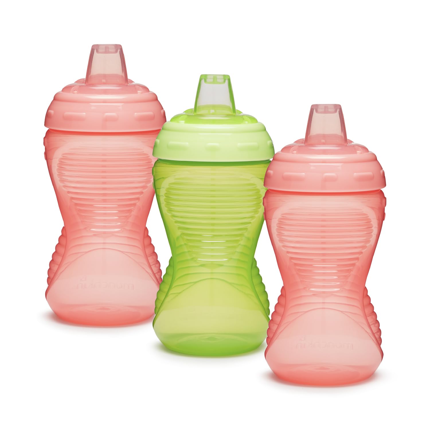 munchkin-mighty-grip-tasse-d-apprentissage-296-ml-lot-de-3-rose-vert image 1