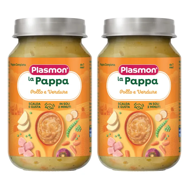 plasmon-la-pappa-poulet-et-l-gumes-2-x-200-g-plat-complet-b-b-d-s-7-mois image 1