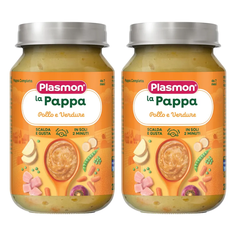 plasmon-la-pappa-poulet-et-l-gumes-2-x-200-g-plat-complet-b-b-d-s-7-mois image 1