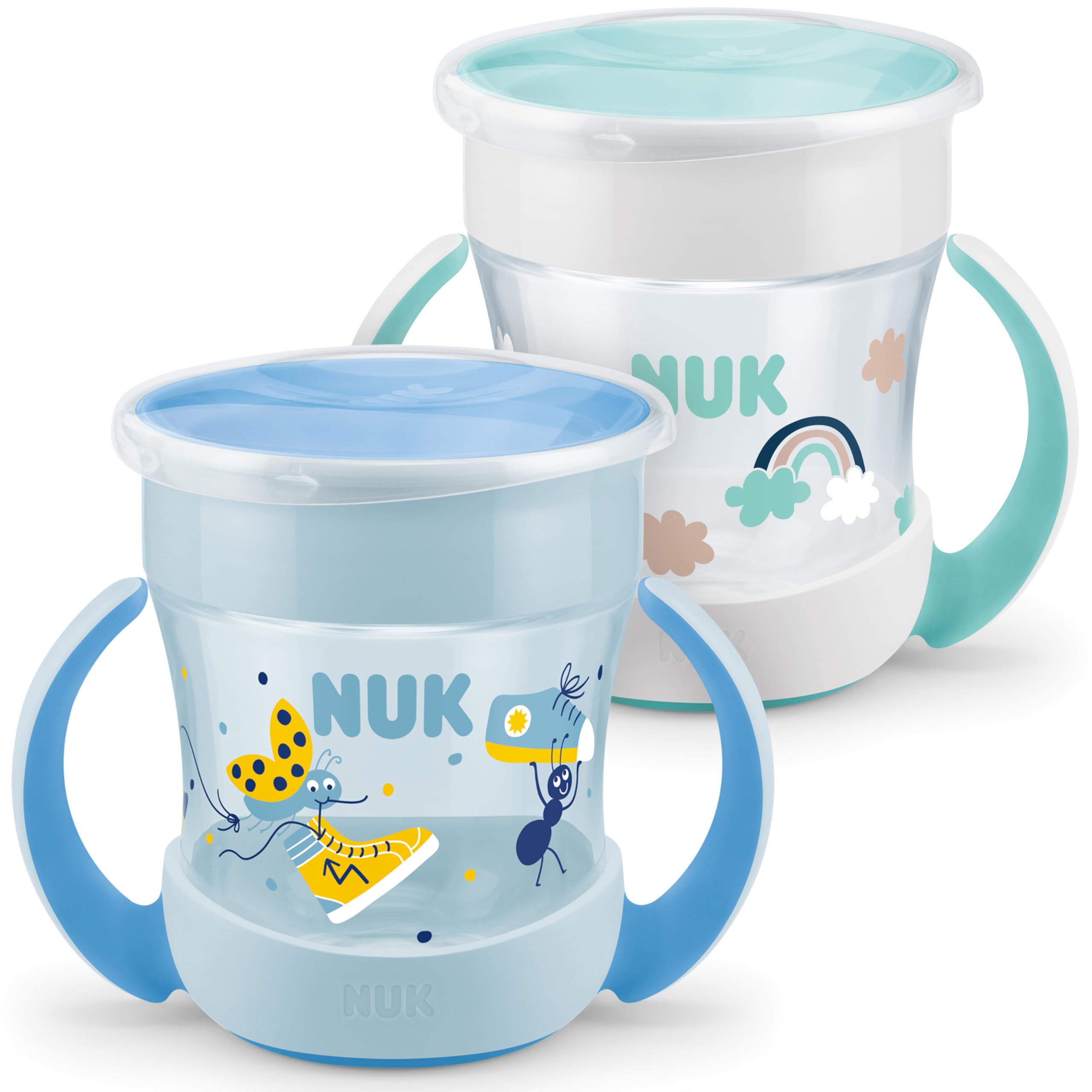 nuk-mini-magic-cup-tasse-d-apprentissage-360-6-mois-160-ml-bleu-et-turquoise-lot image 1