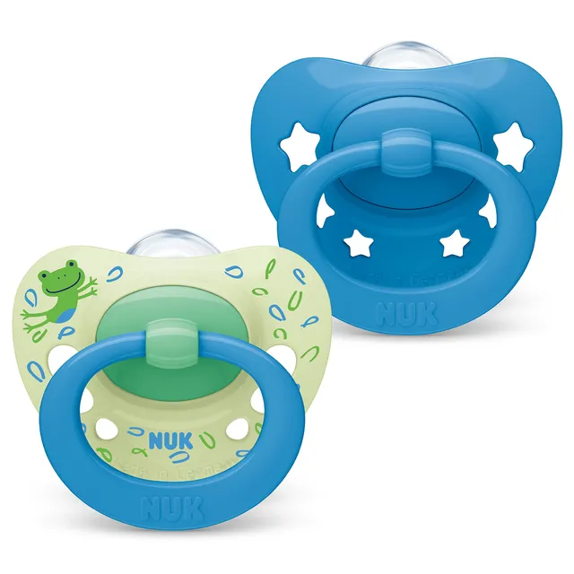 nuk-signature-sucettes-silicone-6-18-mois-bleu-lot-de-2 image 1