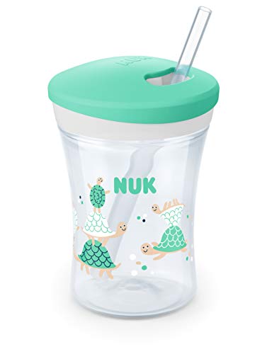 nuk-action-cup-tasse-enfant-230-ml-12-mois-paille-souple-tortue-vert image 5