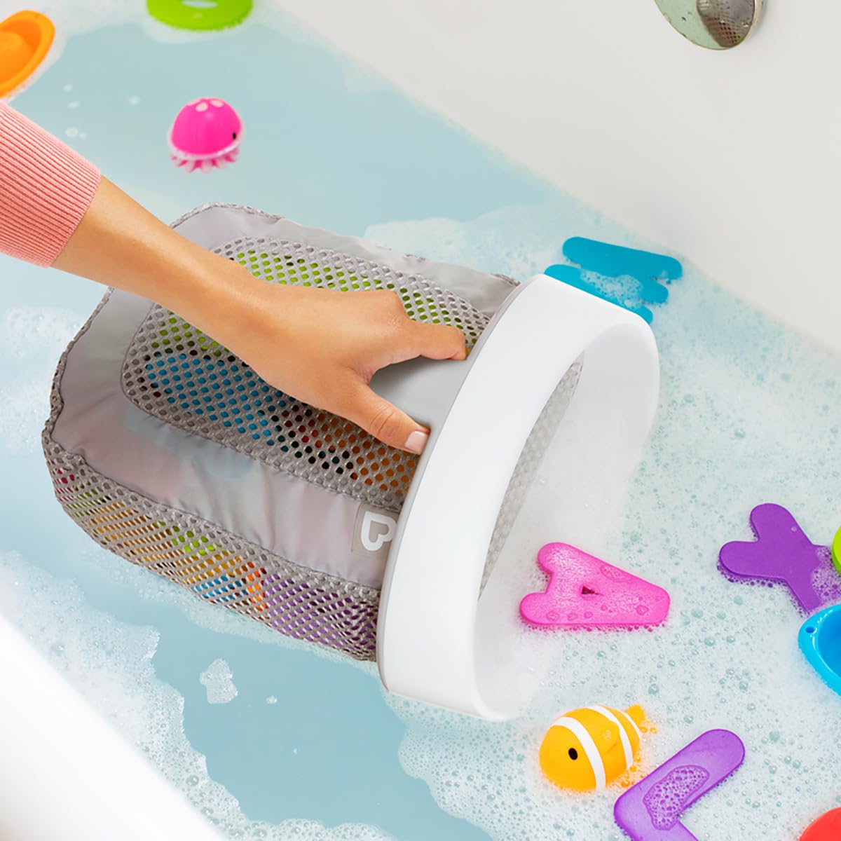 munchkin-super-scoop-filet-rangement-jouets-de-bain-panier-ventouse image 5