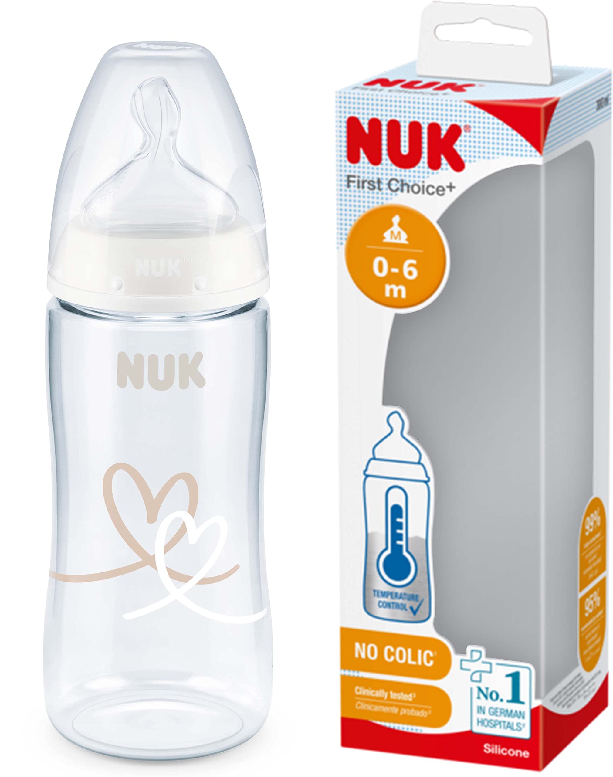 nuk-first-choice-biberon-300-ml-0-6-mois-silicone-anti-coliques image 1
