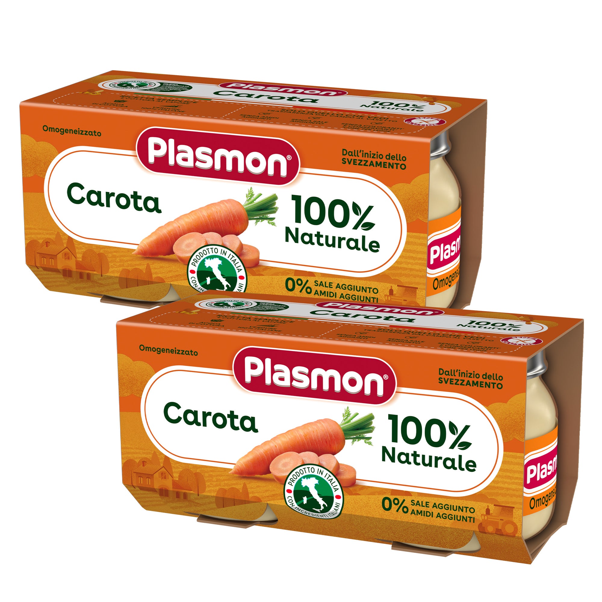 plasmon-omogeneizzato-verdura-carota-pur-e-carotte-b-b-2x2x80g image 1