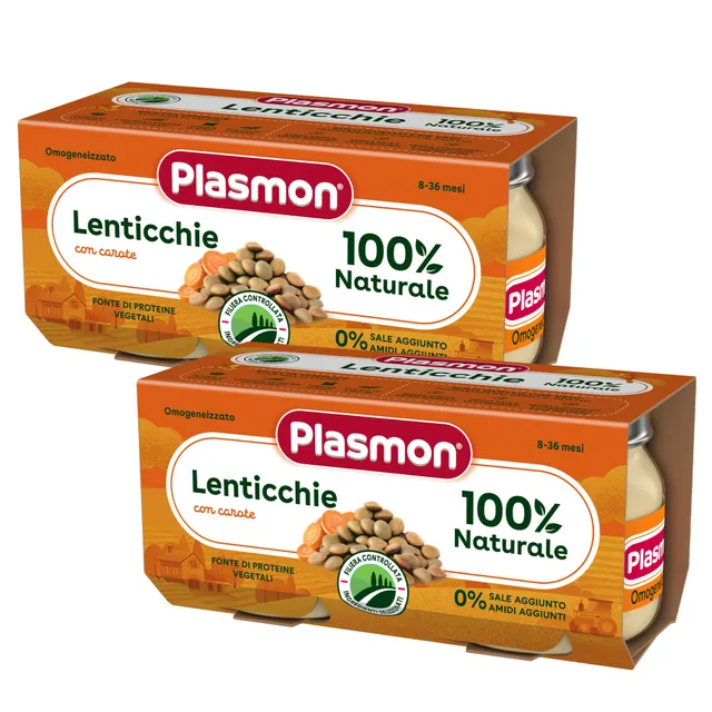 plasmon-omogeneizzato-l-gumes-lentilles-carottes-2x-2x80g image 1