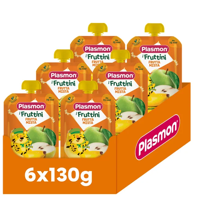 plasmon-i-fruttini-frutta-mista-6x130g-compote-b-b-100-fruits image 1