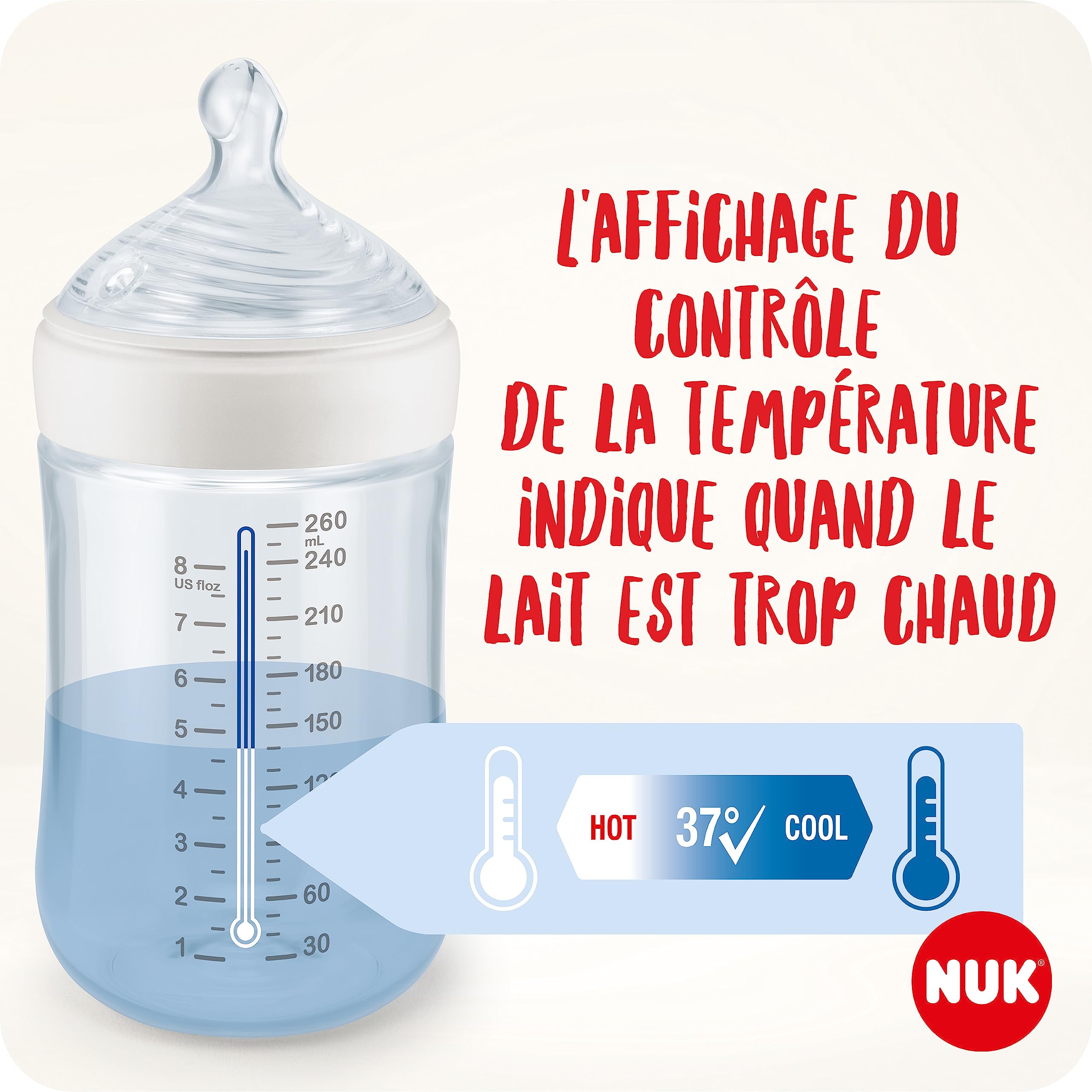 nuk-nature-sense-biberons-260-ml-0-6-mois-blanc-lot-de-3-avec-contr-le-temp-ratu image 2