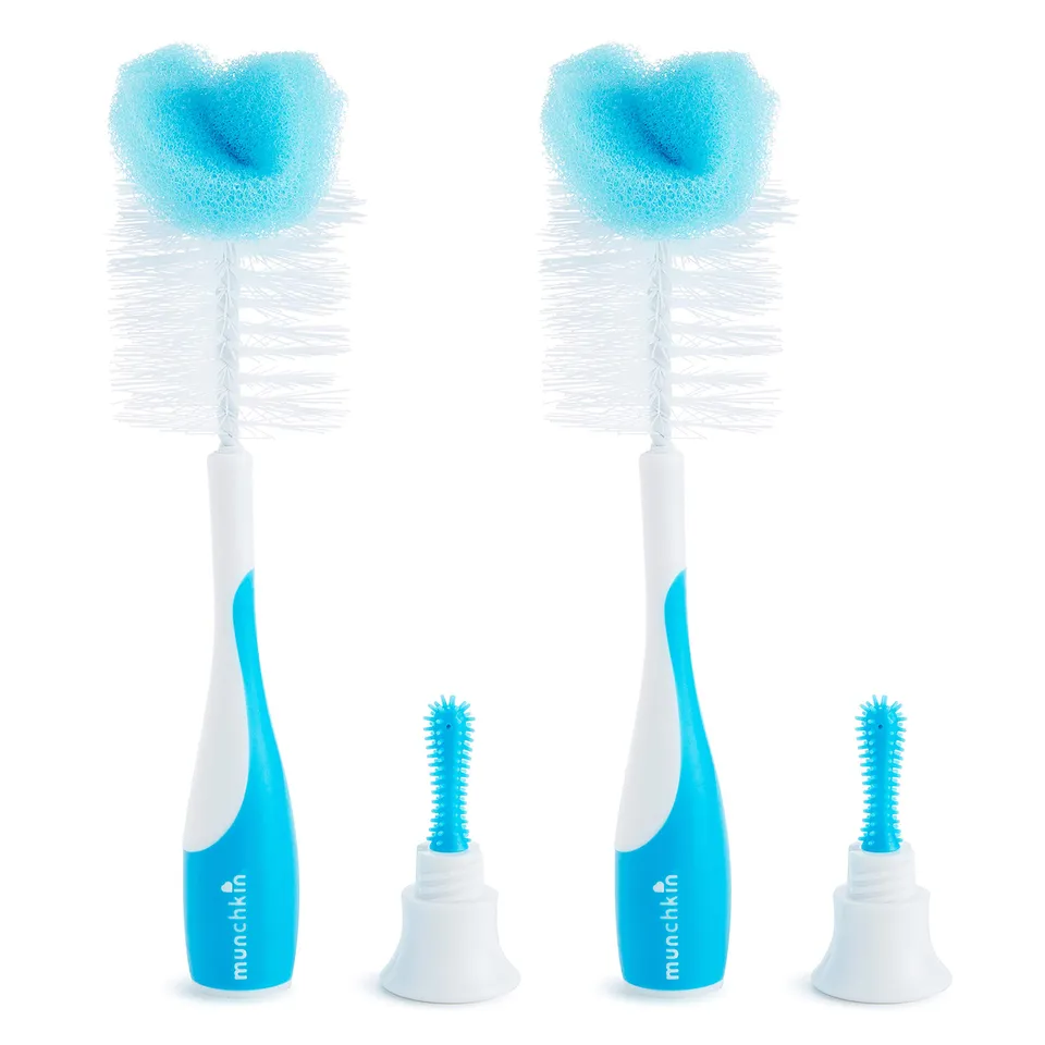 munchkin-2-en-1-lot-de-2-brosses-ponge-biberon-avec-brosse-t-tine image 1