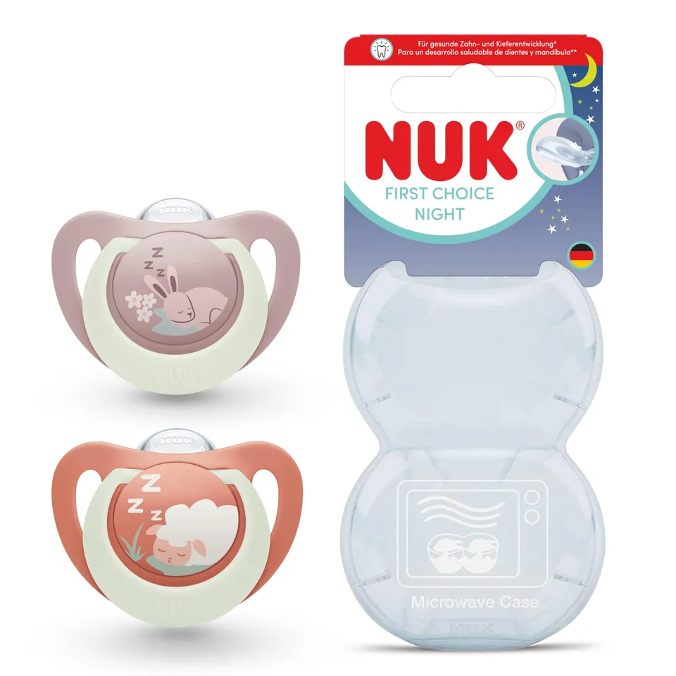 nuk-first-choice-night-sucette-b-b-0-6-mois-lot-de-2 image 1