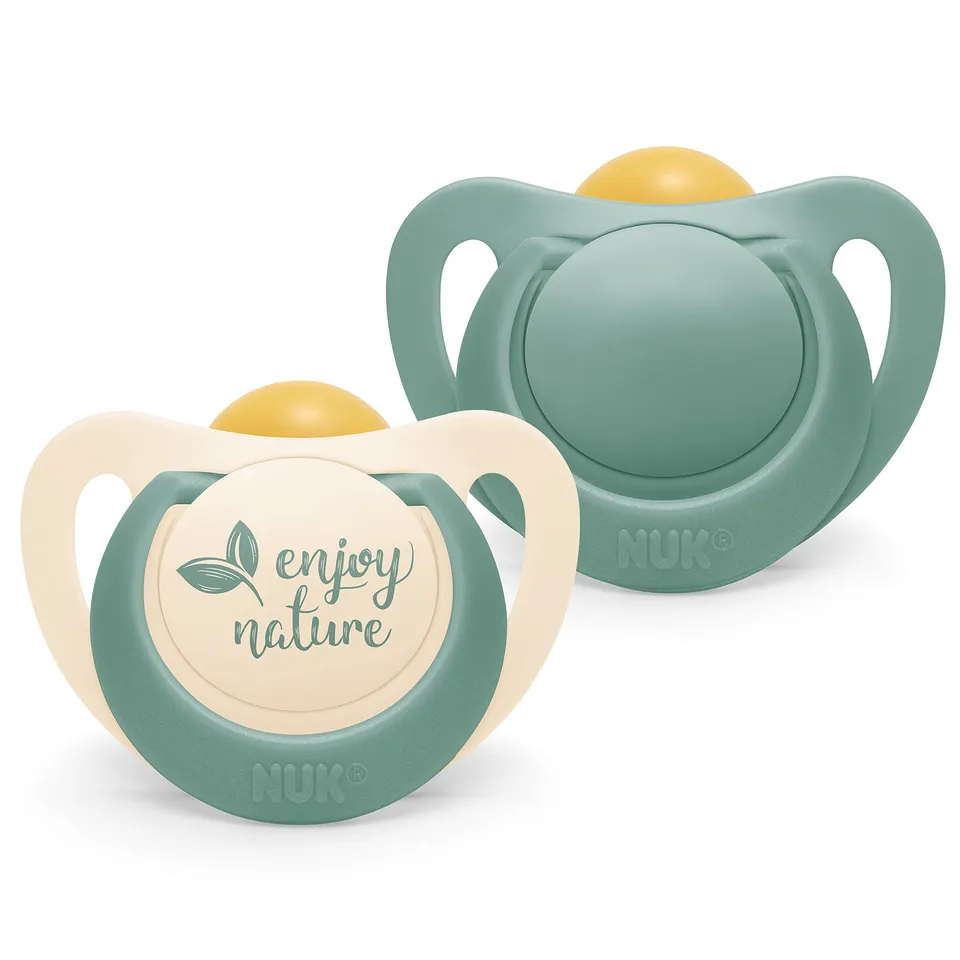 nuk-for-nature-lot-de-2-t-tines-latex-vert-0-6-mois image 1