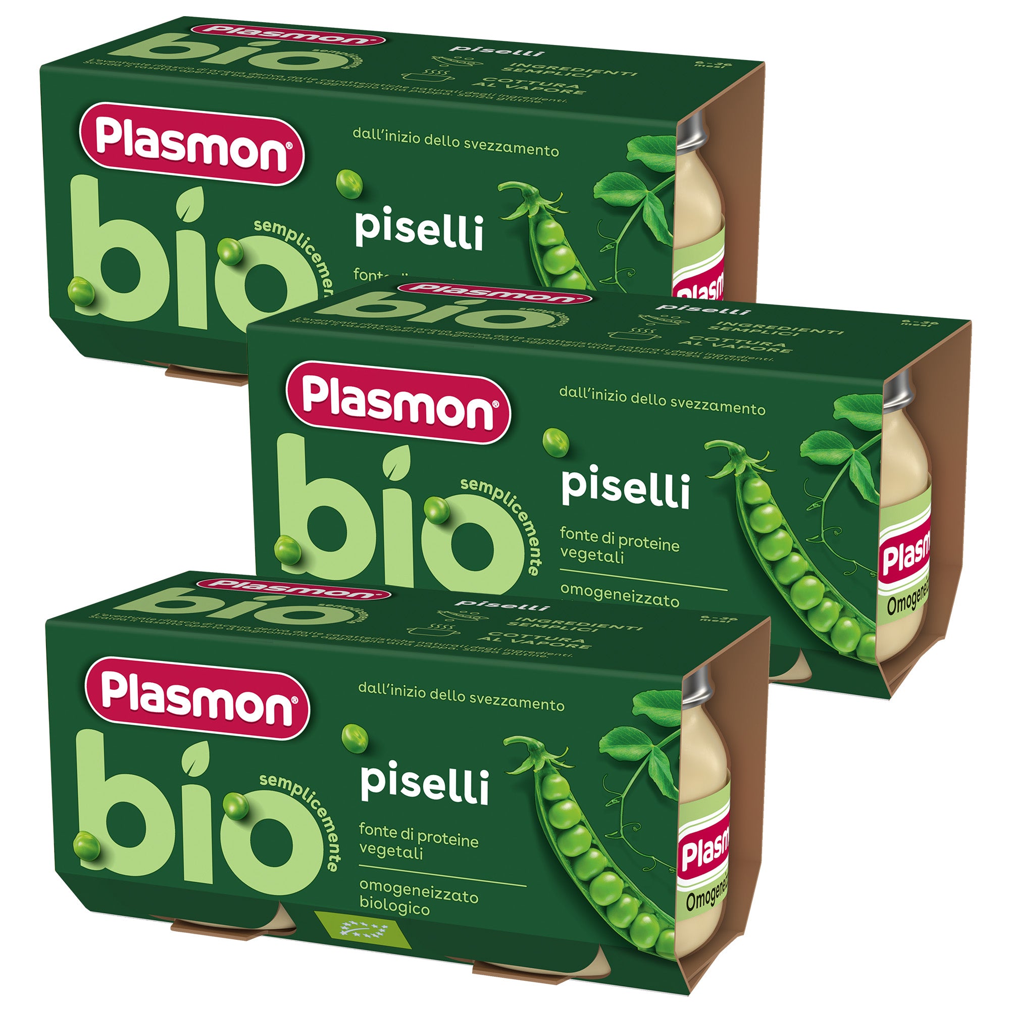 plasmon-omogeneizzato-biologico-piselli-3-confezioni-da-2x80-g-petit-pois-bio-po image 1