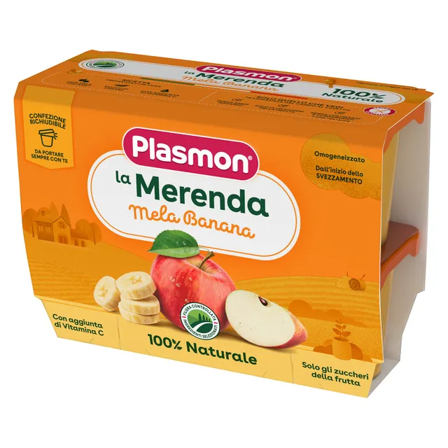 plasmon-la-merenda-mela-banana-pomme-banane-4x100g image 1