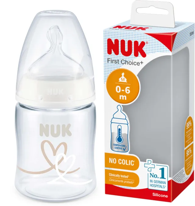 nuk-first-choice-biberon-150-ml-0-6-mois-contr-le-de-temp-rature-t-tine-silicone image 1