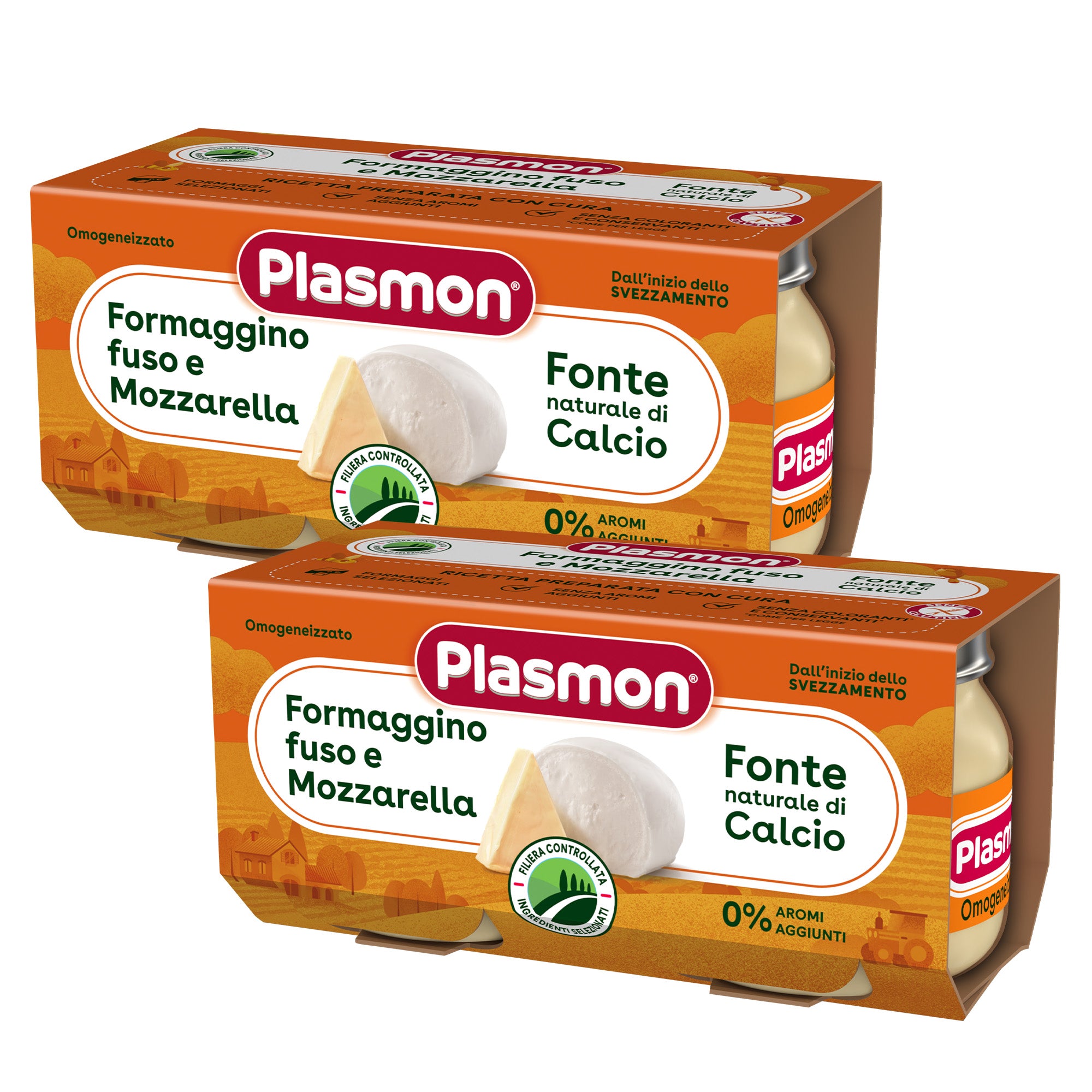 plasmon-omog-n-is-formaggino-fondu-et-mozzarella-2-x-2-x-80-g-petit-pot-fromage- image 1