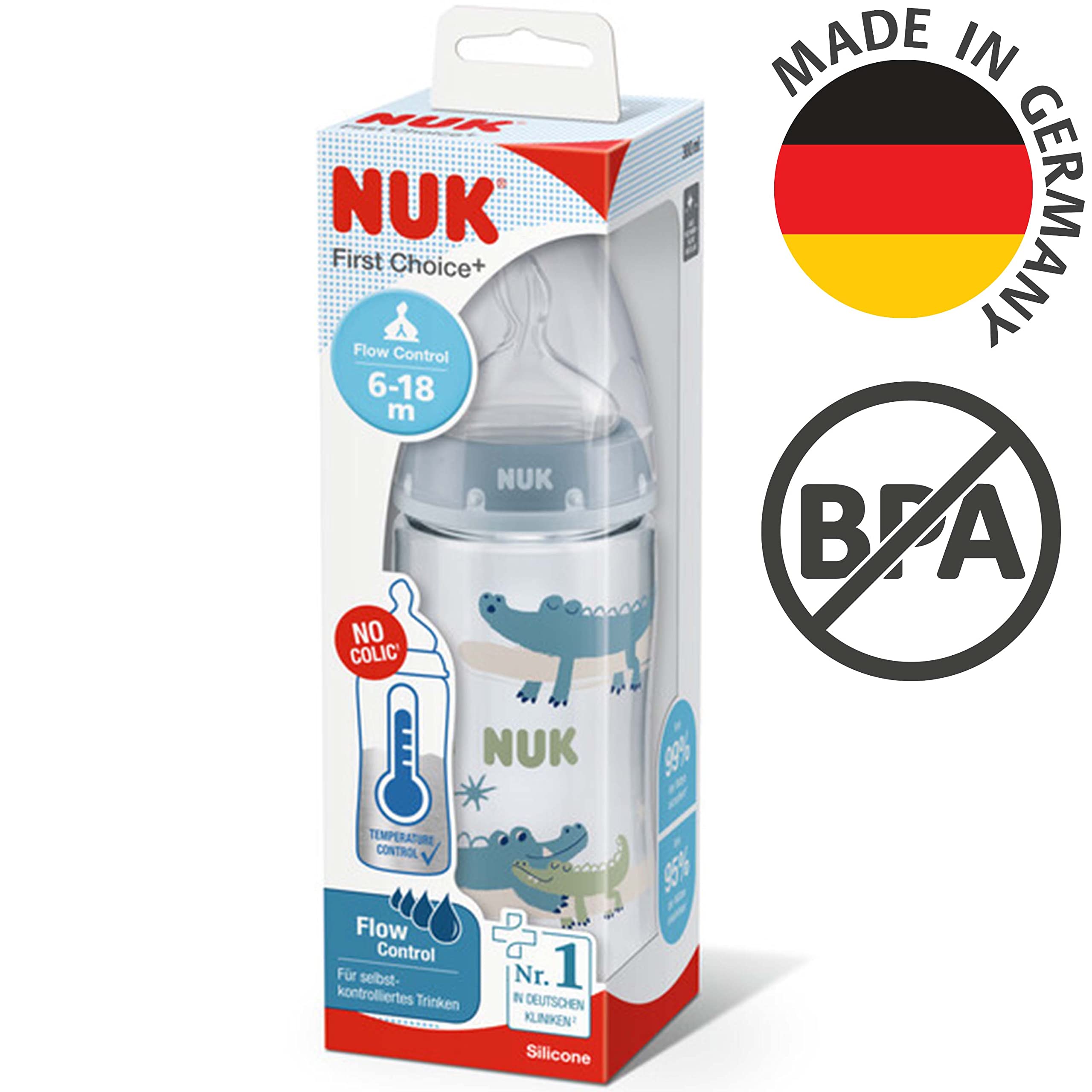 nuk-first-choice-biberon-360-ml-6-18-mois-silicone-crocodile-bleu image 7