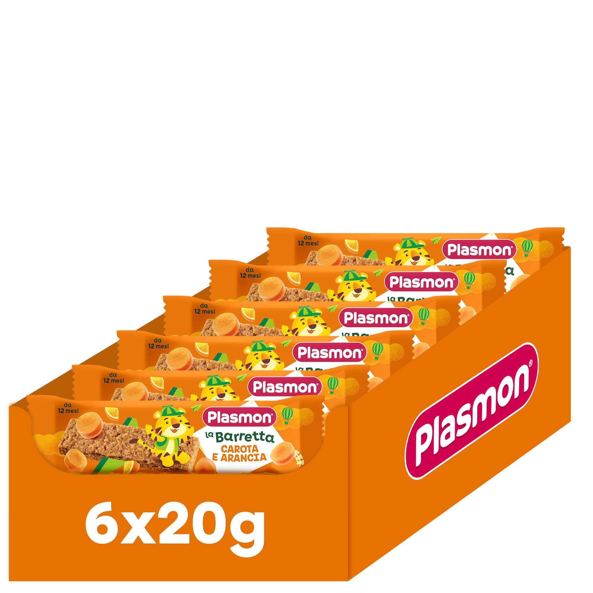 plasmon-la-barretta-carotte-et-orange-6-x-20-g-barre-fruit-et-c-r-ales-b-b image 1