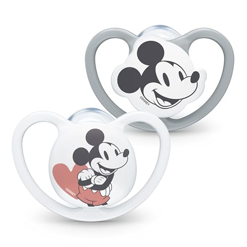 nuk-space-sucette-silicone-0-6-mois-mickey-gris-x2 image 5