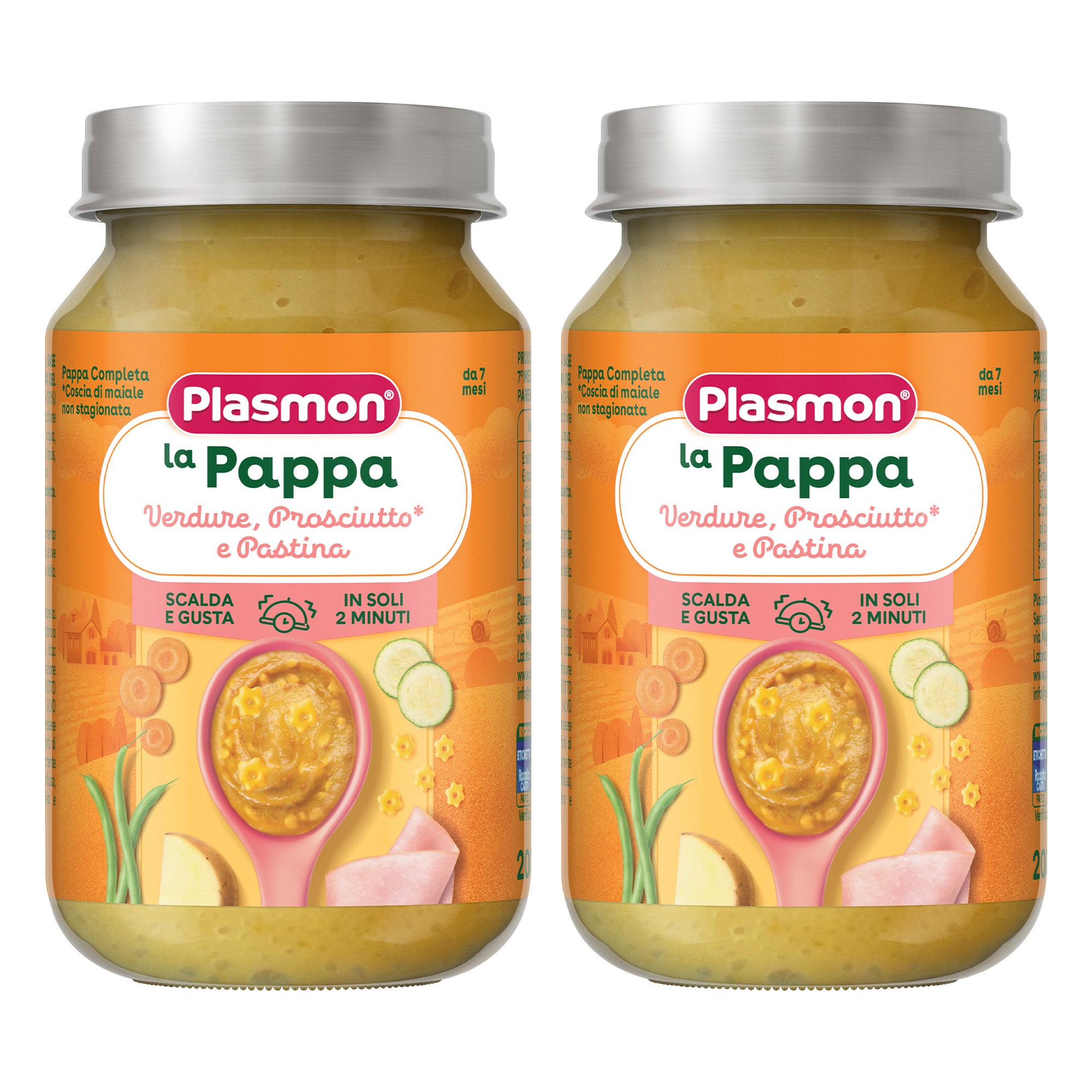 plasmon-la-pappa-verdure-prosciutto-e-pastina-2x200g image 1