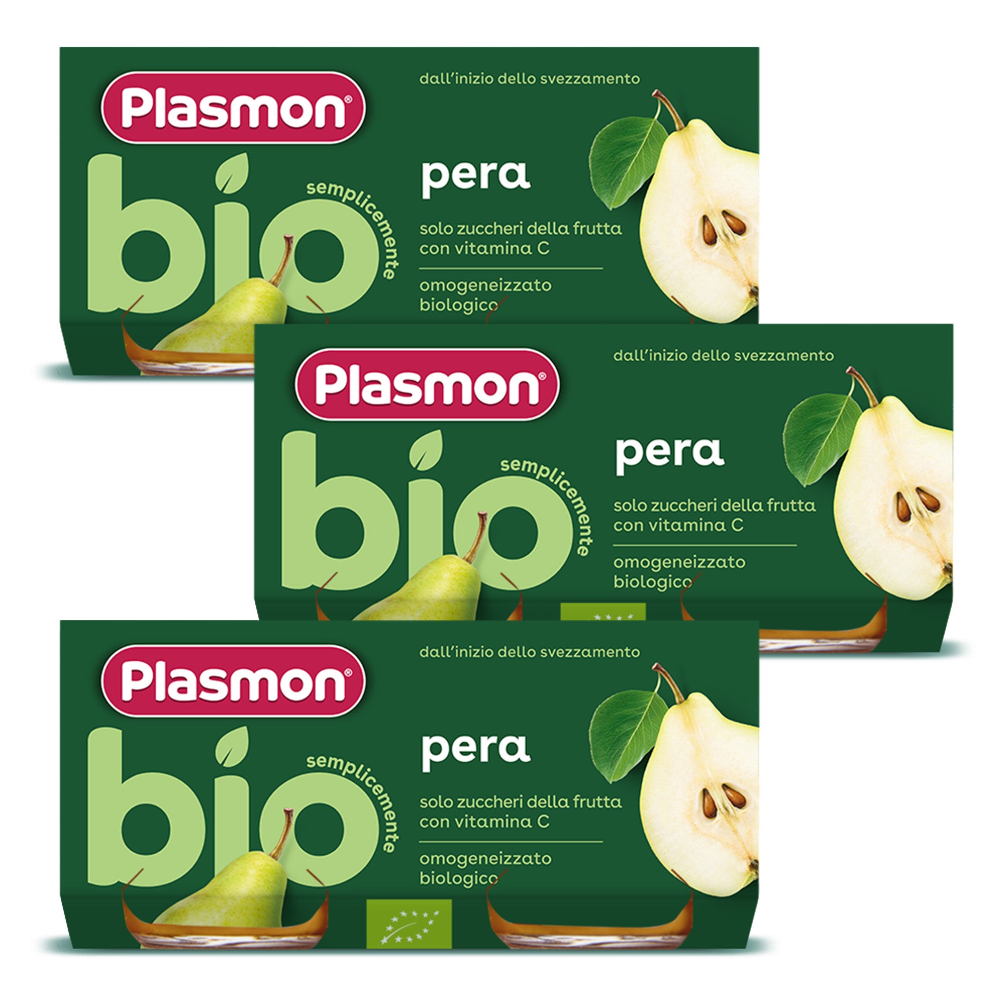 plasmon-bio-omogeneizzato-frutta-pera-compote-b-b-bio-3x2x80g image 1