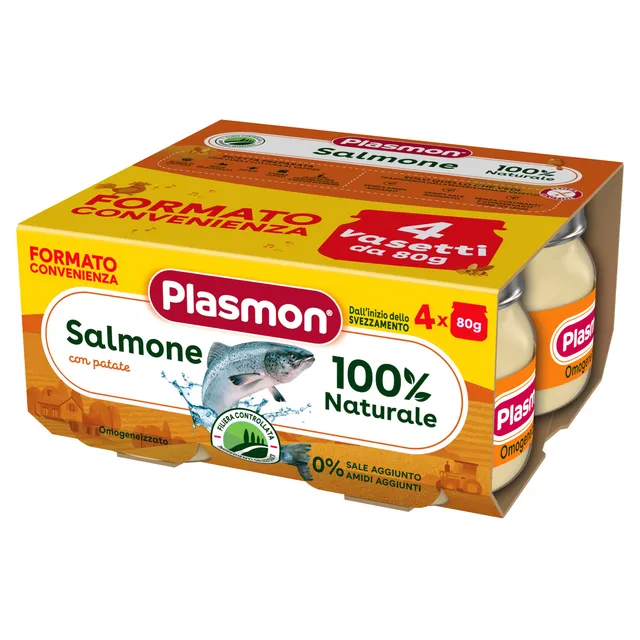 plasmon-omogeneizzato-pesce-salmone-e-patate-petit-pot-saumon-4x80g image 1