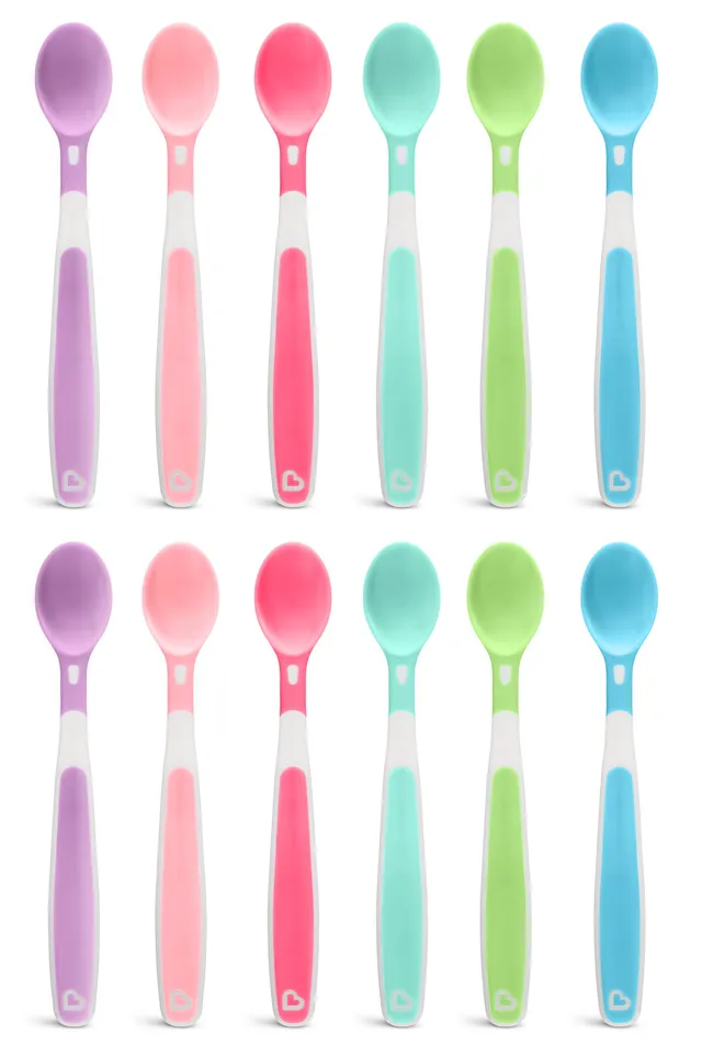 munchkin-lot-de-12-cuill-res-b-b-pointe-souple-4-mois-manches-ergonomiques-sans- image 1