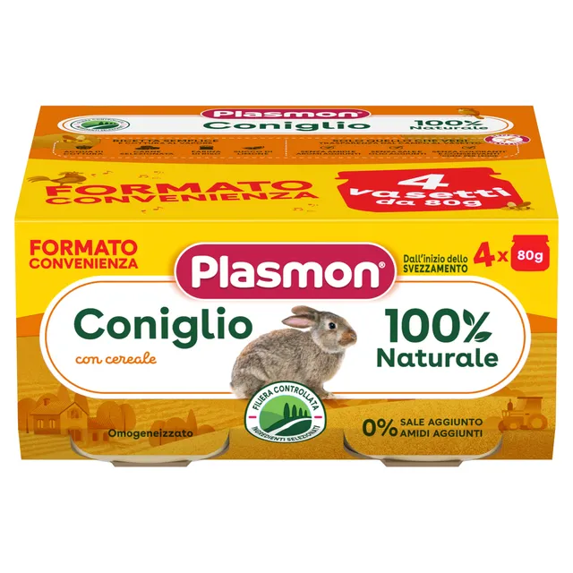 plasmon-omogeneizzato-carne-coniglio-e-cereale-4x80g image 1