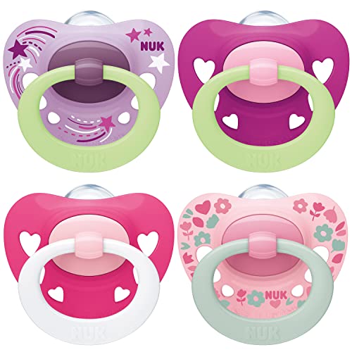 nuk-signature-night-day-sucettes-18-36-mois-rose-x4-phosphorescentes-silicone image 7